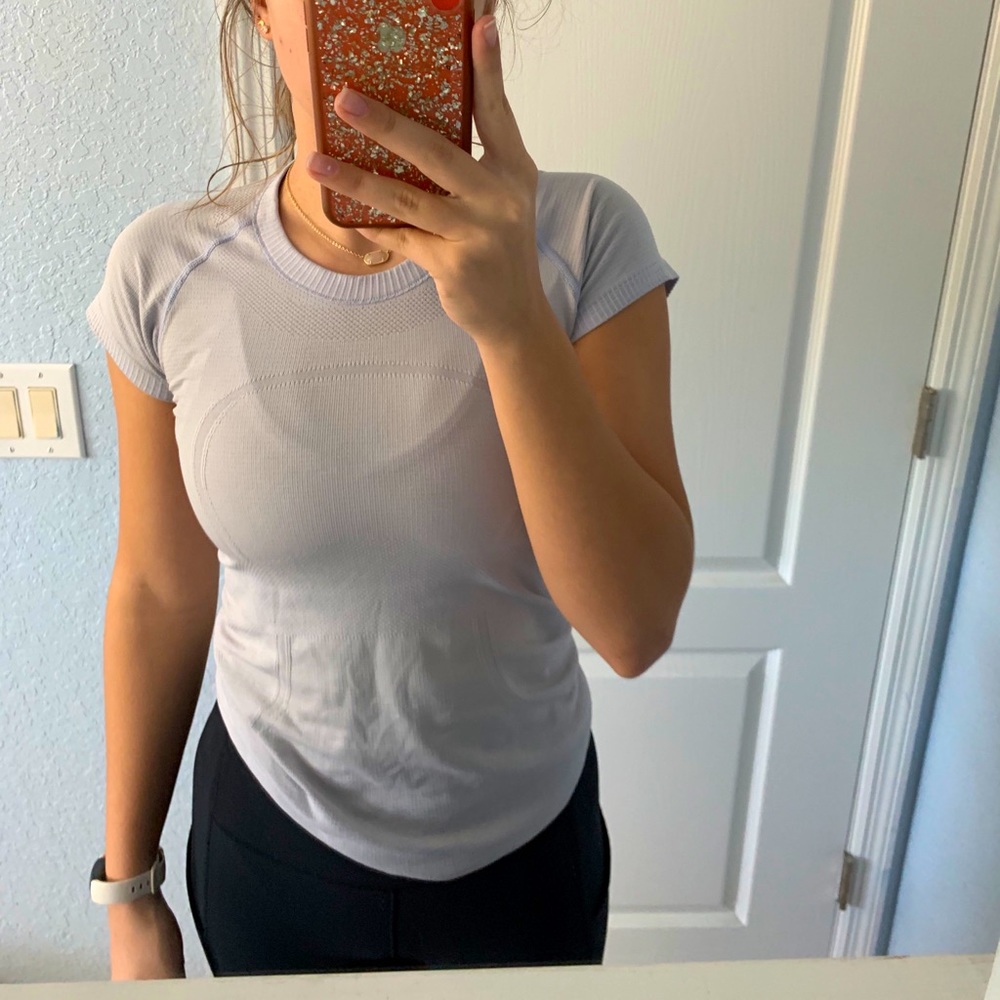 light purple lulu shirt